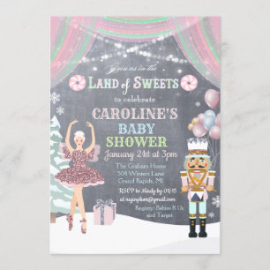 Nutcracker Sugar Plum Baby Shower Invitation