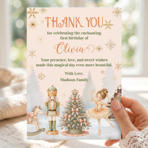 Nutcracker Sugar Plum Ballerina Thank You Card  