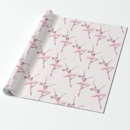 Nutcracker Sugar Plum Fairy Ballerina Pattern Wrapping Paper