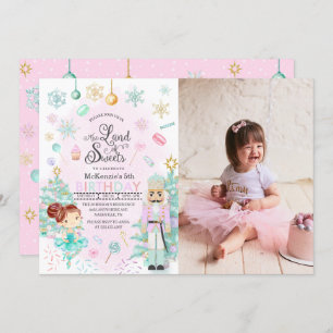 Nutcracker Sugar Plum Fairy Christmas Birthday Invitation