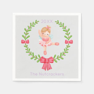Nutcracker Sugar Plum Fairy Christmas Napkins