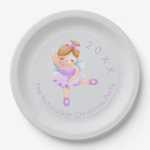 Nutcracker Sugar Plum Fairy Christmas Paper Plates