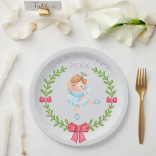 Nutcracker Sugar Plum Fairy Christmas Paper Plates