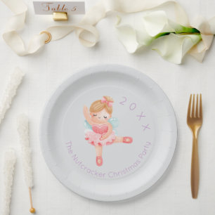Nutcracker Sugar Plum Fairy Christmas Paper Plates