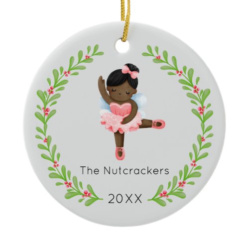 Nutcracker Sugar Plum Fairy Christmas Photo Ceramic Ornament