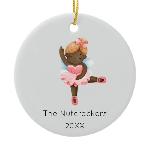Nutcracker Sugar Plum Fairy Christmas Photo Ceramic Ornament