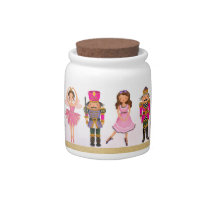 Nutcracker Sugar Plum Fairy Clara Mouse King Candy Jar