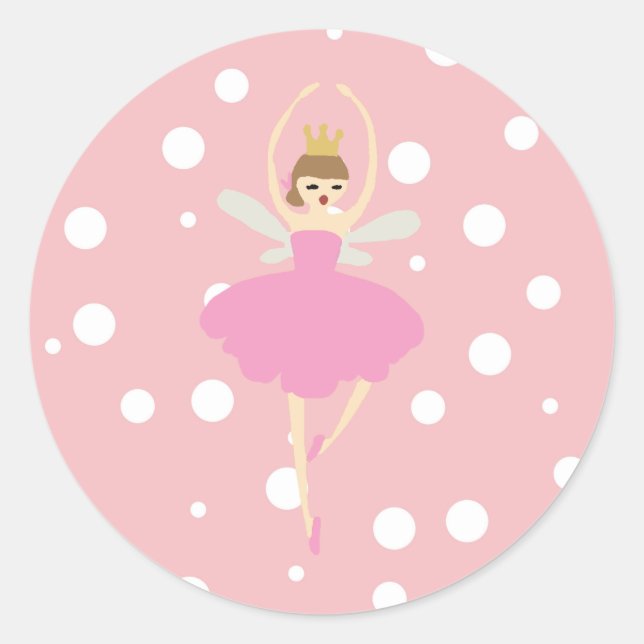 Nutcracker Sugar Plum Fairy Classic Round Sticker (Front)