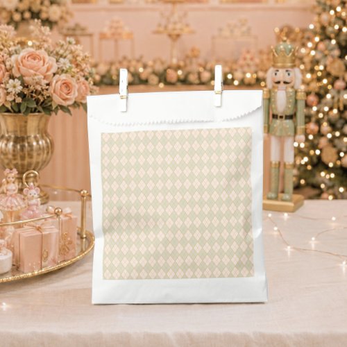 Nutcracker Sugar Plum Fairy Elegant Argyle Favor Bag