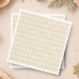 Nutcracker Sugar Plum Fairy Elegant Preppy Argyle Napkins