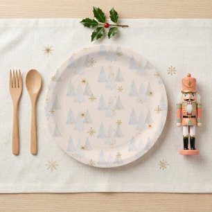Nutcracker Sugar Plum Fairy Pine Tree Tableware Paper Plates