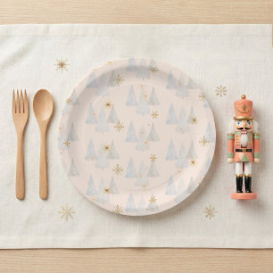 Nutcracker Sugar Plum Fairy Pine Tree Tableware Paper Plates