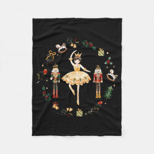 Nutcracker Sugar Plum Fairy Winter Birthday Baby Fleece Blanket