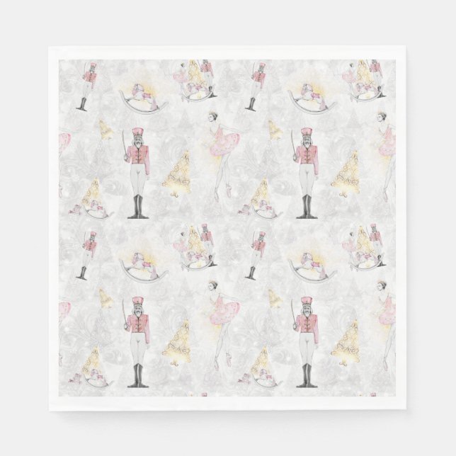 Nutcracker Suite Ballet Ballerina Sugar Plum Fairy Napkins (Front)