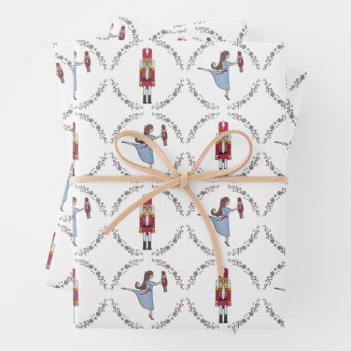 Nutcracker Suite Ballet Classic Christmas Wrapping Paper Sheets
