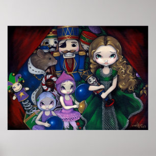 Nutcracker Suite christmas fairy ballet Art Print