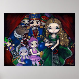 Nutcracker Suite christmas fairy ballet Art Print