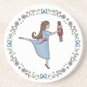 Nutcracker Sweet Clara Christmas Coaster