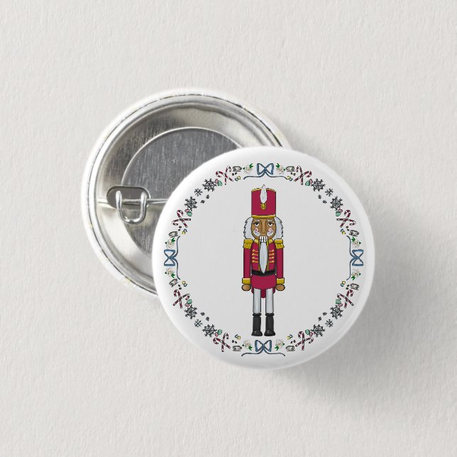 Nutcracker Sweet Nutcracker Prince Christmas Button (Front & Back)