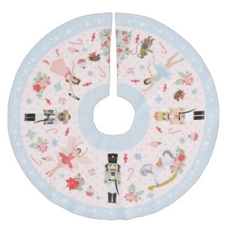 Nutcracker sweets brushed polyester tree skirt