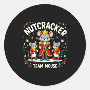 Nutcracker Team Mouse Christmas Ballet Gift Merry  Classic Round Sticker