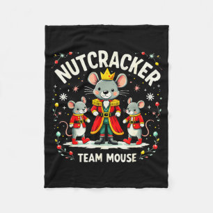 Nutcracker Team Mouse Christmas Ballet Gift Merry Fleece Blanket