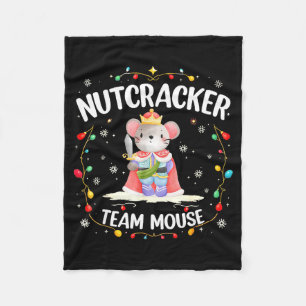Nutcracker Team Mouse Christmas Dance Ballet Merry Fleece Blanket
