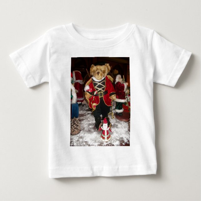 Nutcracker Teddy Bear Christmas Baby T-Shirt (Front)