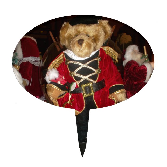 Nutcracker Teddy Bear Christmas Collection Cake Topper (Front)