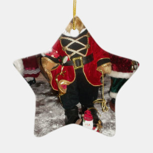 Nutcracker Teddy Bear Christmas Collection Ceramic Ornament