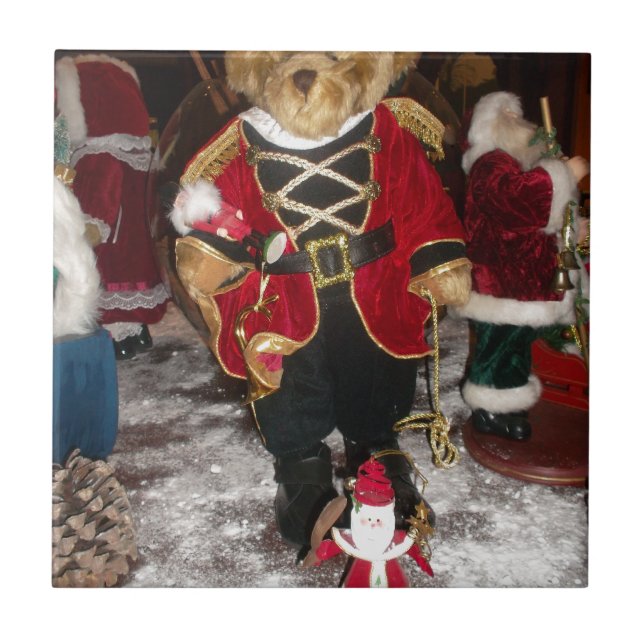 Nutcracker Teddy Bear Christmas Collection Tile (Front)