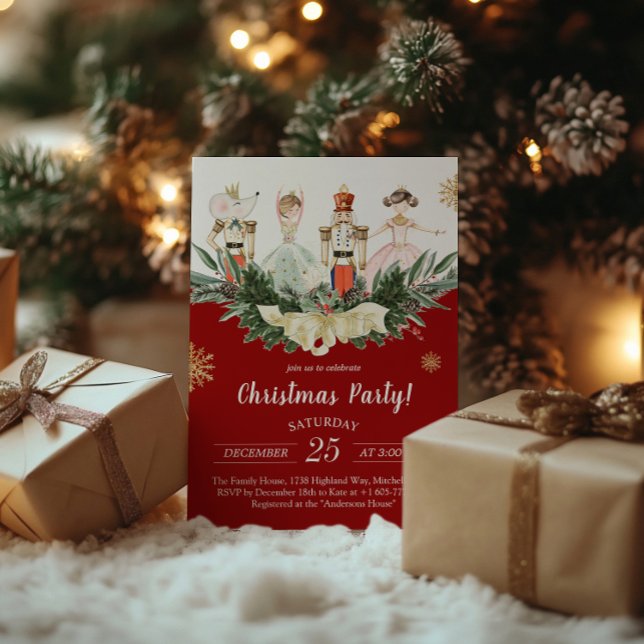 Nutcracker Theme Christmas Party Invitation (Nutcracker Theme Christmas Party Invitation)