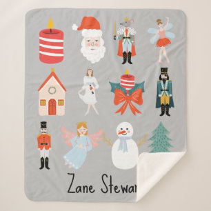 Nutcracker Themed Christmas Personalized Blanket