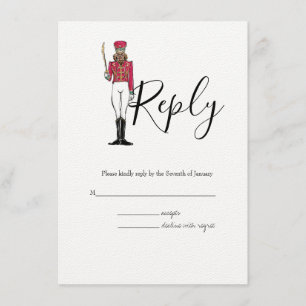 Nutcracker Themed RSVP Wedding Enclosure Card