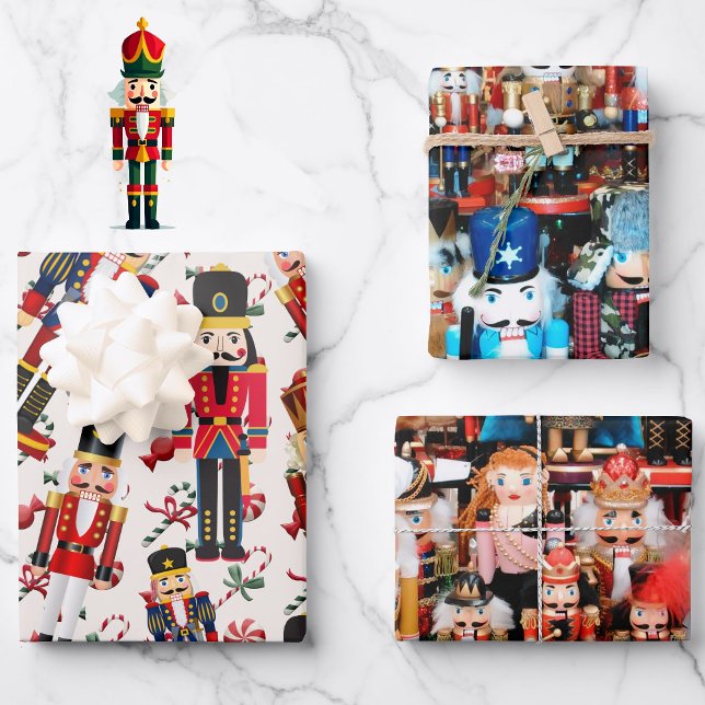 Nutcracker Toss Christmas Candy 3  Wrapping Paper Sheets (Creator Uploaded)