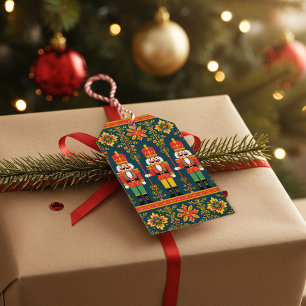 Nutcracker Toy Soldier Folk Christmas Gift Tags