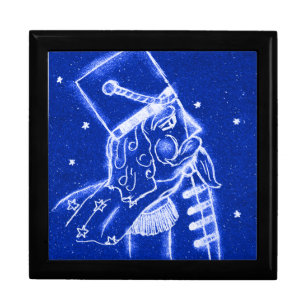 NUTCRACKER TOY SOLDIER in Bright Blue Gift Box