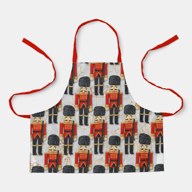 Nutcracker Toy Soldier Xmas Christmas Kids Apron (Front)