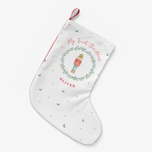 Nutcracker traditional botanical cute Christmas Small Christmas Stocking