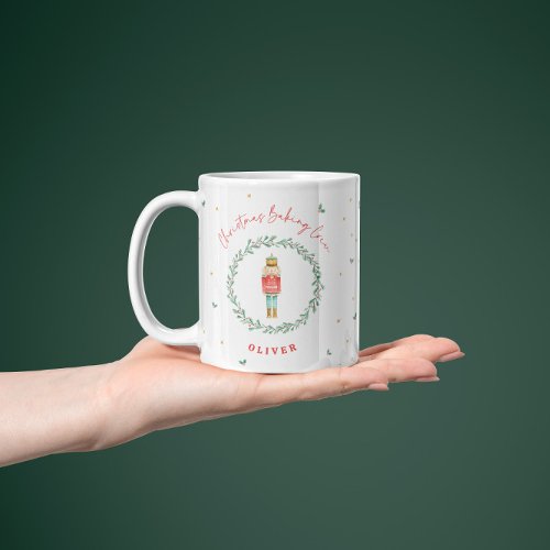 Nutcracker traditional Christmas Baking Crew red Mug