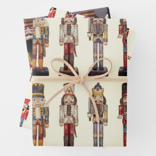Nutcracker Trio Christmas Wrapping Paper Sheet