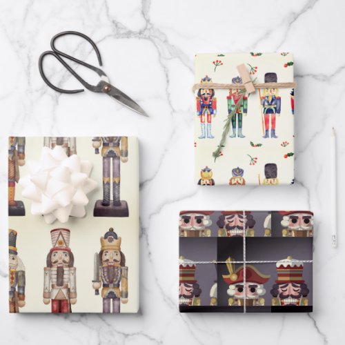   Nutcracker Trio Christmas Wrapping Paper Sheet