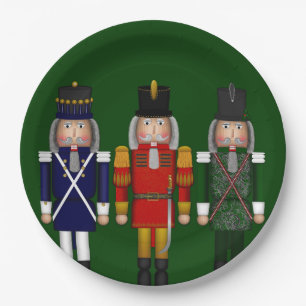 Nutcracker Trio-Green-PAPER PARTY PLATES