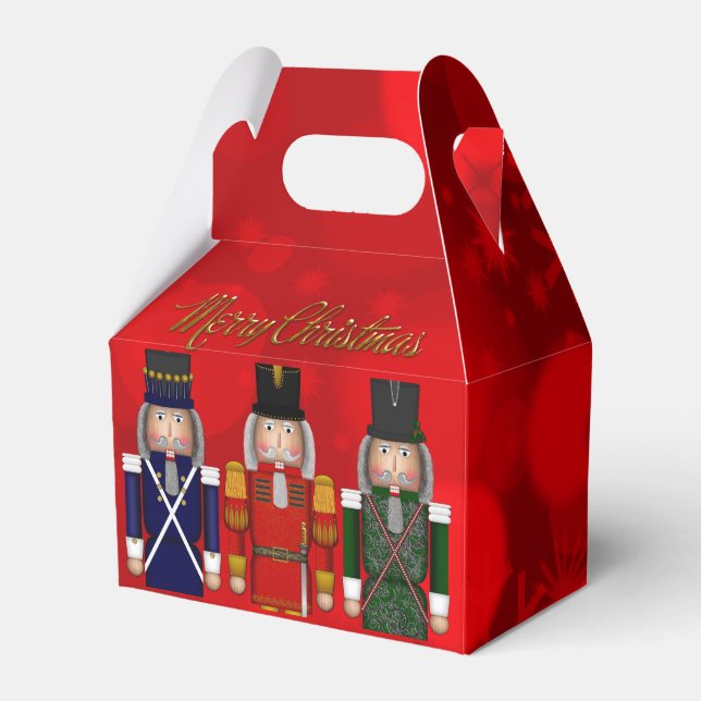 Nutcracker Trio-PARTY FAVOR BOX,gable Favor Boxes (Front Side)