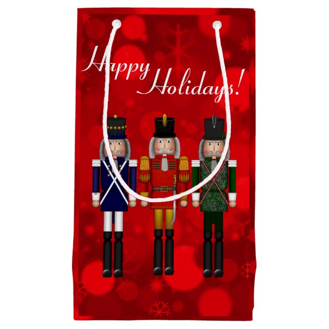 Nutcracker Trio-Red Bokeh-GIFT BAG S (Front)