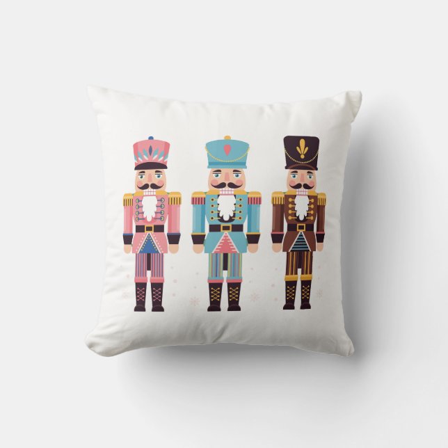 Nutcracker Trio Throw Pillow (Front)
