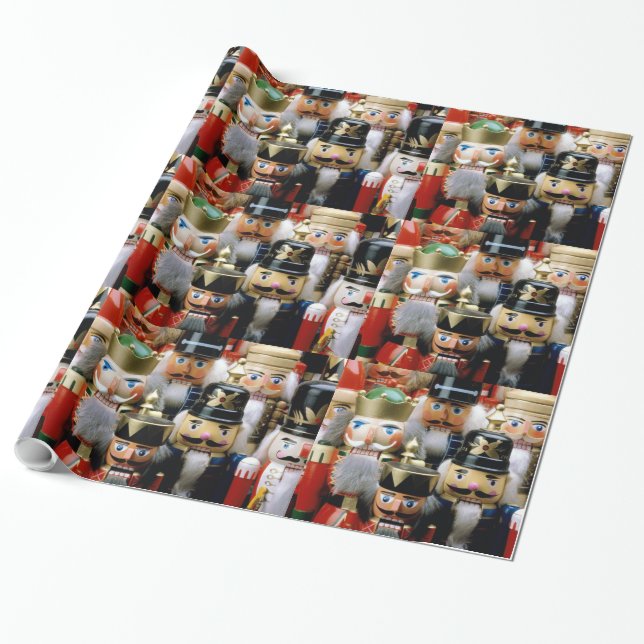 Nutcracker Troop Wrapping Paper (Unrolled)