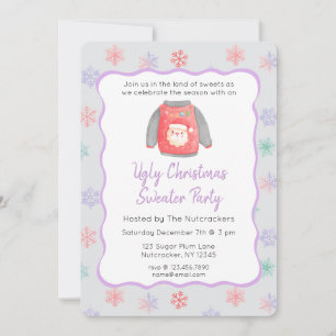 Nutcracker Ugly Christmas Sweater Party Invitation