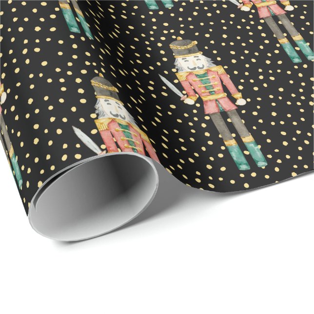 Nutcracker Vintage Christmas Wrapping Paper (Roll Corner)
