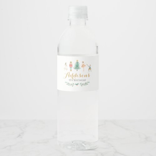 Nutcracker water bottle label